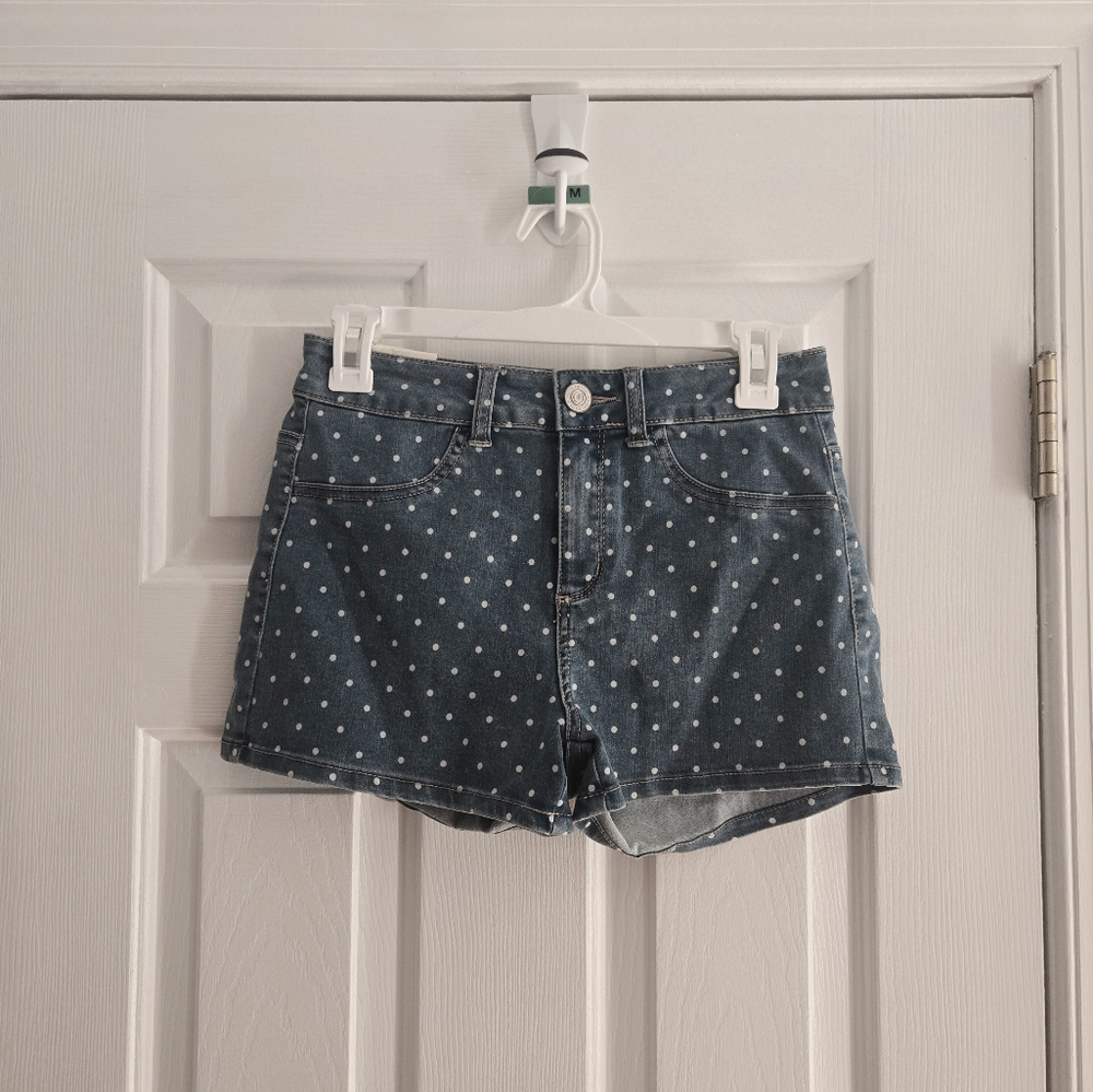 Polka Dot Denim Women's Shorts NWT